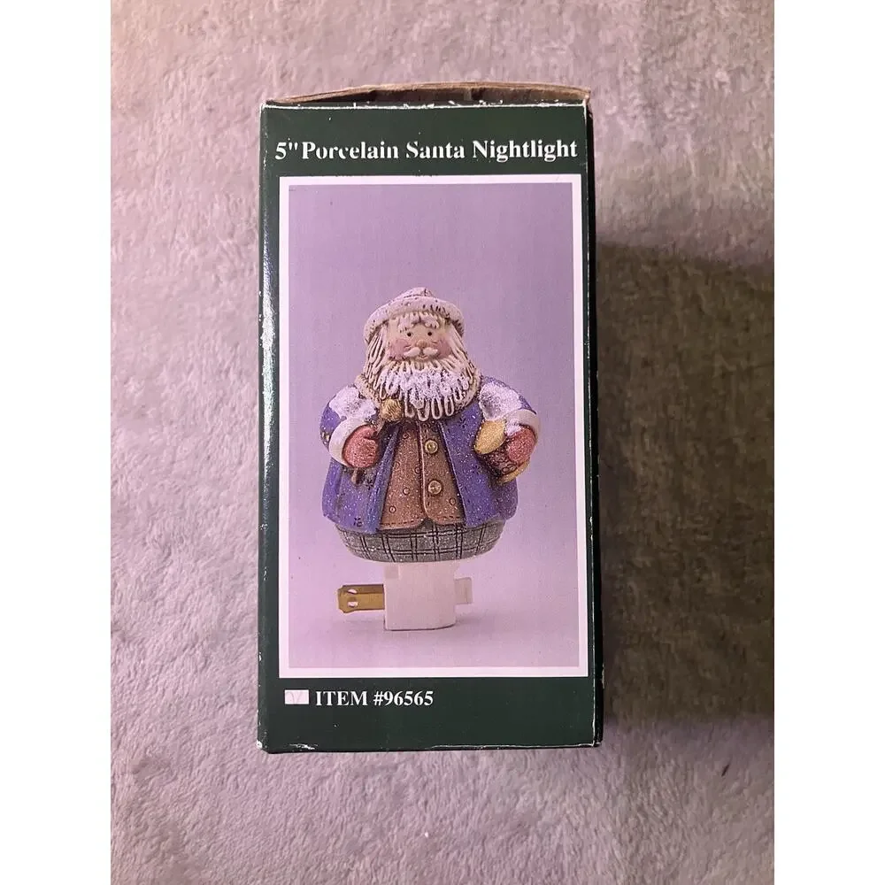 Vintage Christmas Pacific Rim 5in Porcelain Santa Plug-In Night Light